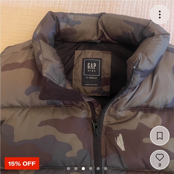 Camo Puffy Vest - Gap - Picture 3 of 5